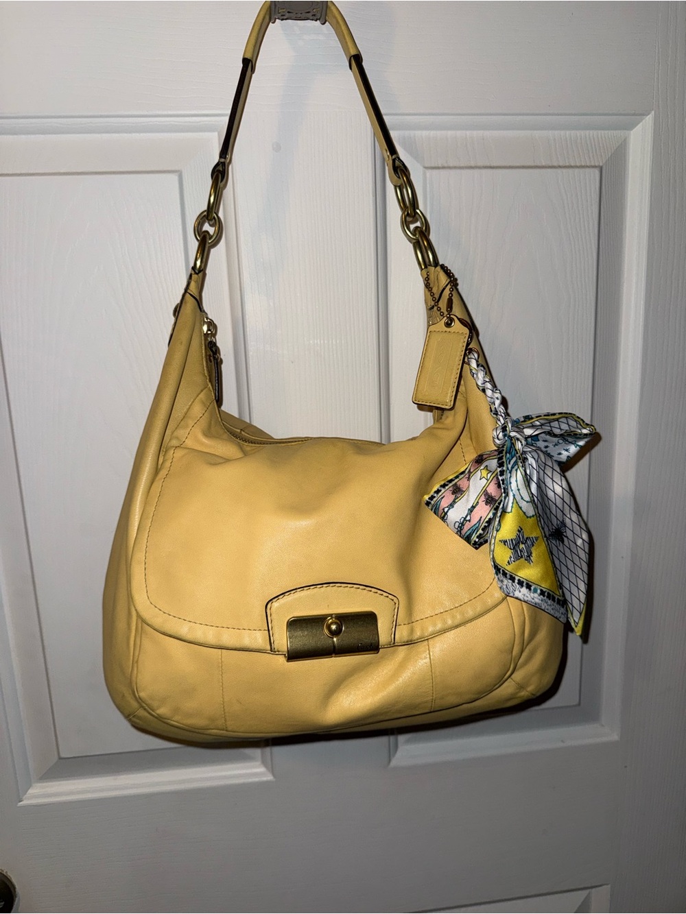 Coach Yellow Leather Shoulder Bag